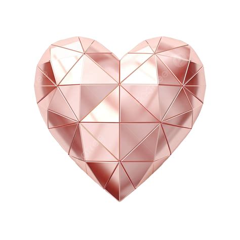 Rose Gold Heart Geometric, Rose Gold, Pink, Heart PNG Transparent Image ...