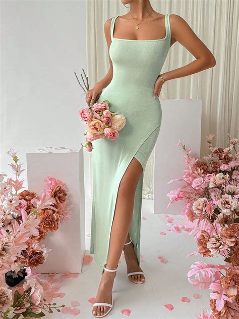 Mode de Mujer | SHEIN España in 2024 | Mint green dress outfit, Green ...