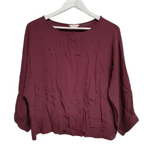 Gorman Womens Size 12 3/4 Sleeve Maroon Shirt(s)