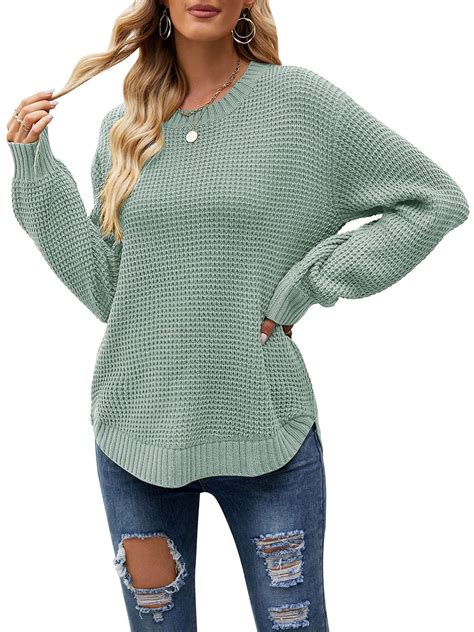 Glonme Women's Long Loose Sweater, Casual Pullover Jumper Tops, Perfect ...