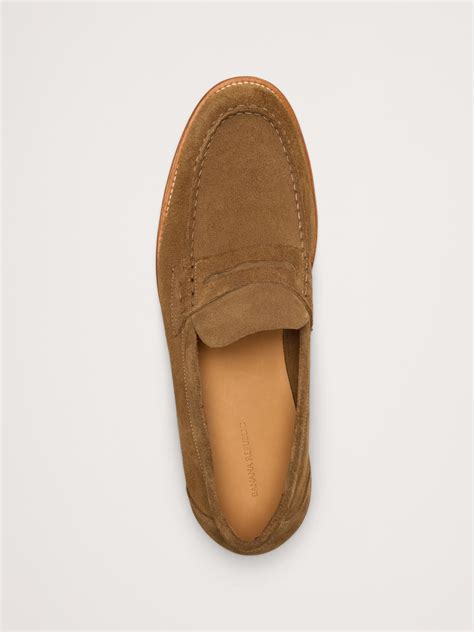 Suede Penny Loafer | Banana Republic