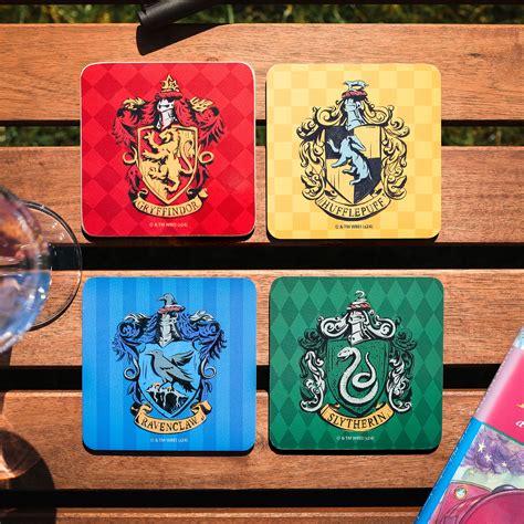 Harry Potter - House Crest Coasters 4-piece Set | Elbenwald