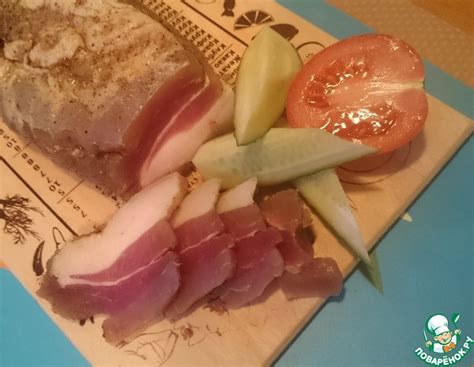 Соленая грудинка с чесноком – кулинарный рецепт