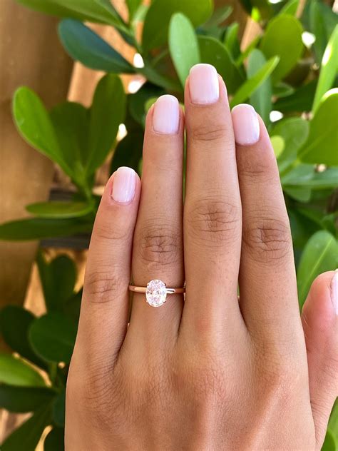 Oval Shaped Gold Engagement Ring at Michael Partin blog