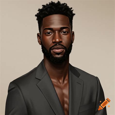 Tall handsome black man on Craiyon