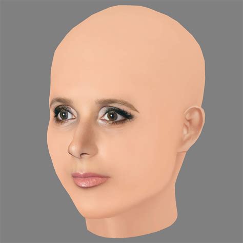 Julia Louis Dreyfus Head - No Hair - Low Poly Head for Game 3D Model by ...