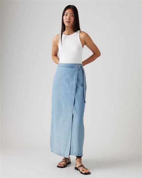 Column Wrap Skirt - Blue | Levi's® SE