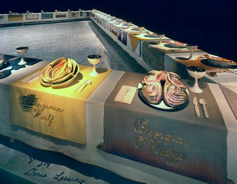 The Dinner Party Wing_3_Woolf_O'Keeffe | Judy chicago, Feminist art ...