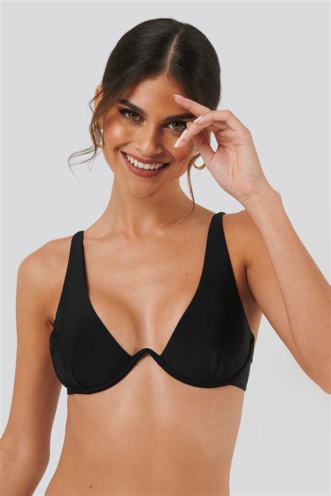 Wide Wire Bikini Bra Negro | na-kd.com