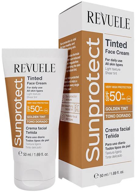 Тонирующий крем для лица Revuele Sunprotect Золотистый тон SPF 50 50 мл ...