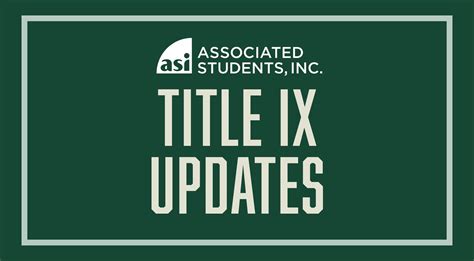 Statement on Title IX New Regulations - Blog - ASI Cal Poly
