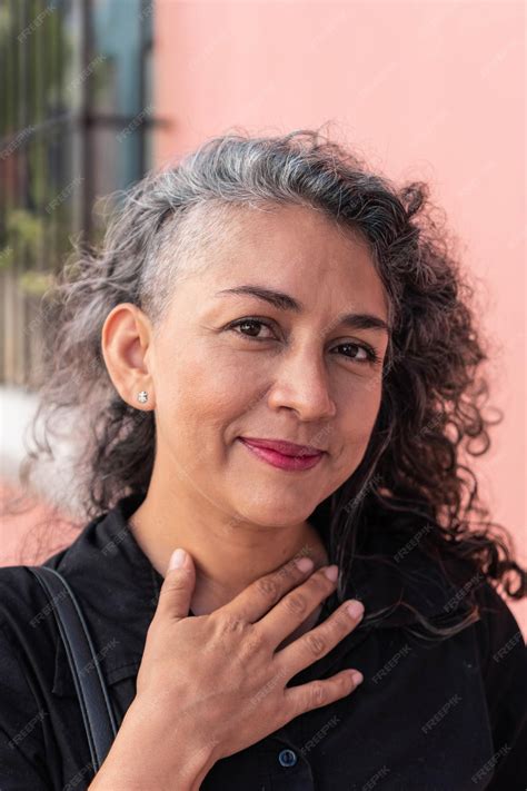 Premium Photo | Closeup portrait of latin senior woman