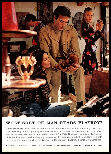 1974 What Sort of Man Reads Playboy Vintage Print Ad Art Gallery Store Decor | eBay