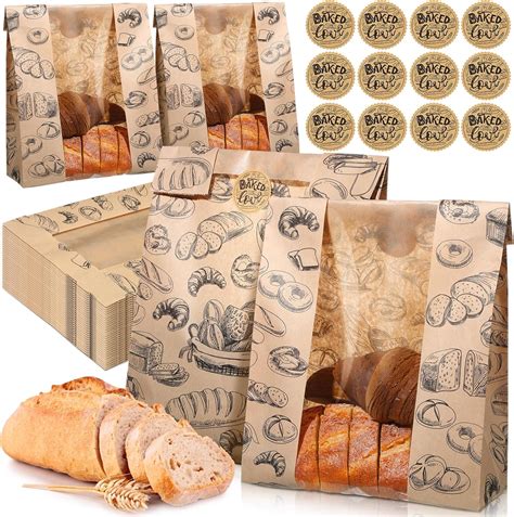Amazon.com - MotiMind 100 Packs Paper Bread Bags for Homemade Bread ...