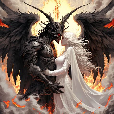 Playground - Extremely detailed illustration of an angel and a demon ...