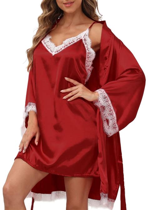 Sexy Lingerie, PUTUO Lingerie for Women, 2pcs Lace Cami Nightgown with ...