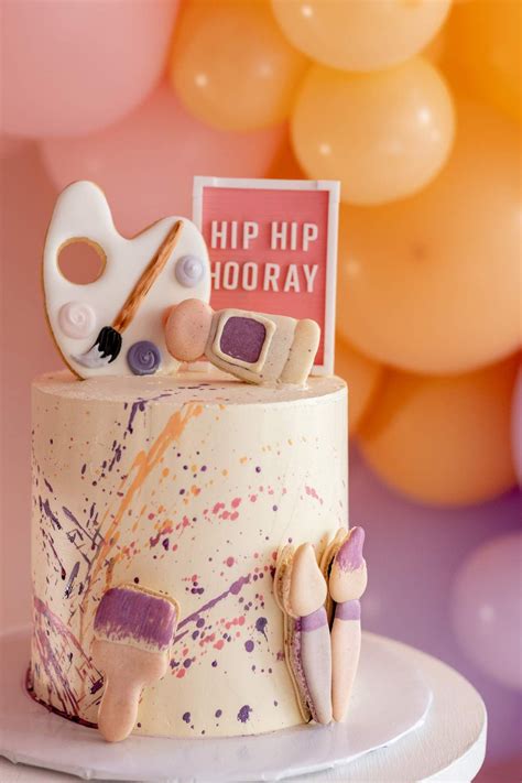 Arts & Crafts Birthday Party Ideas | Photo 1 of 78 | Art birthday cake ...
