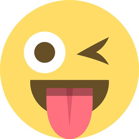 Emoji Wink, Cheeky Smile, Lighthearted Mood, Playful Expression, Social ...