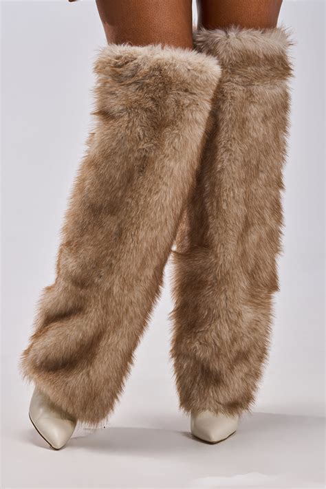 AZALEA WANG LAGANN BONE THIGH HIGH FUR LUXE BOOT – AKIRA