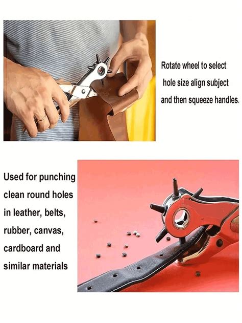 1pc Professional Leather Hole Punch Tool - For Belts, Watch Straps ...