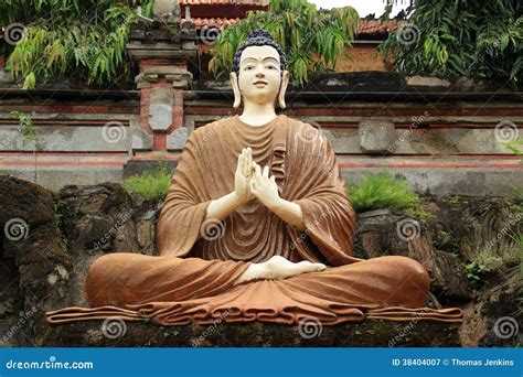 Statue of Buddha Meditation at Buddhist Temple in Bali, Indonesia Stock ...