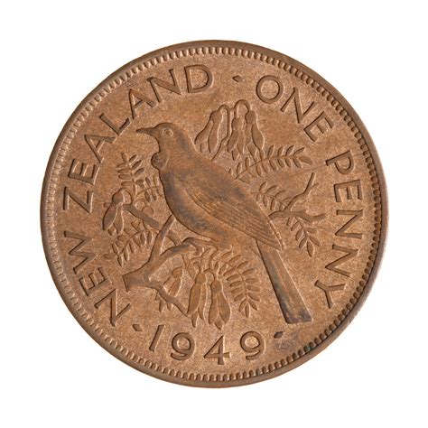 Penny 1949, Coin from New Zealand - Online Coin Club