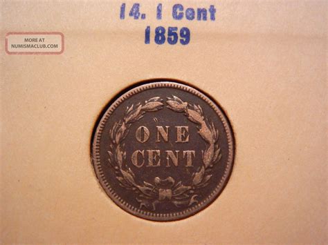 1859 Indian Head Penny Old Us Copper Nickel Coin Indian Cent