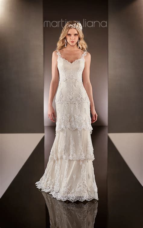 Tiered lace wedding dress 60 photos - Astyledwedding.com