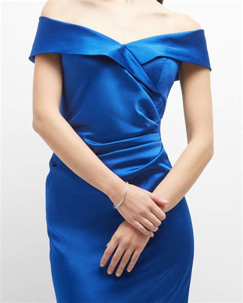 Neiman Marcus Diamonds 18K White Gold Emerald-Cut Diamond Bracelet, 7"L, 12.0tcw | Neiman Marcus