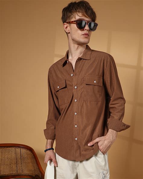 Buy Men's Brown Shirt Online at Bewakoof