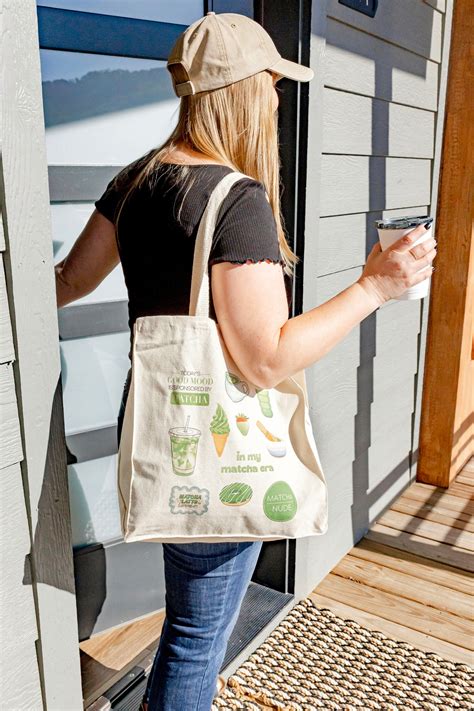Matcha Tote Bag – Hand-Printed Canvas by Moonlight Makers – Matcha Nude