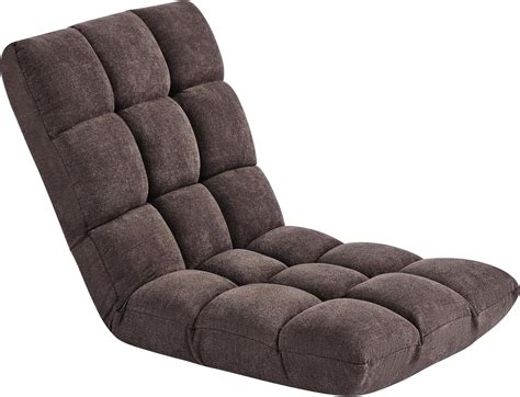 PERUYQ Floor Folding Chair with Back Support, Padded Folding Gaming ...