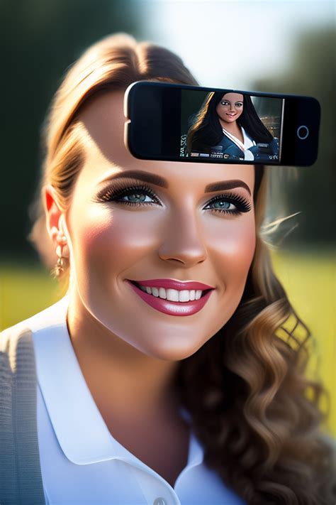 Lexica - A thick white girl taking selfie