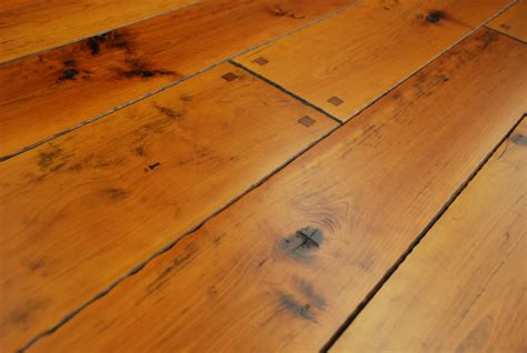 Cherry Hardwood Flooring, Hand Beveled Edge, Flush Pegs, Smoke Accents ...