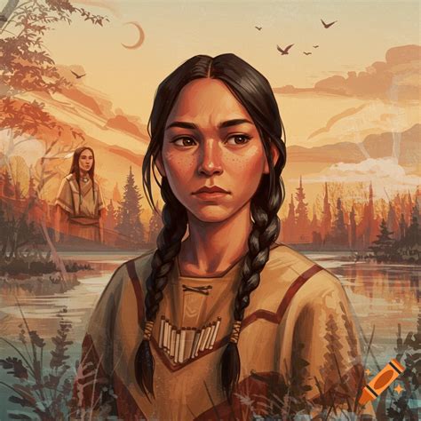 Daunis from Fire Keeper's Daughter looking confused on Craiyon