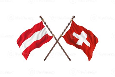 Austria versus Switzerland Two Country Flags 13982236 Stock Photo at ...