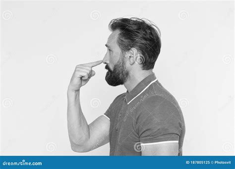 Cerebellar Function Testing. Mature Man Have Medical Examination. Patient Do Finger To Nose Test ...