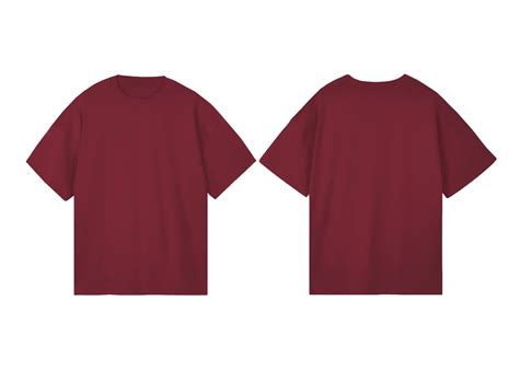 Burgundy Oversize Tee Mockup | Oversized tee, Black and white t shirts ...