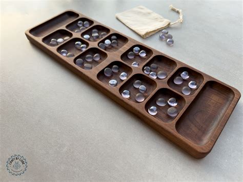Mancala Wooden Board Game Walnut 003 - Etsy