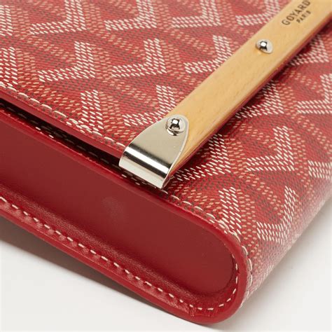 Goyard Red Goyardine Coated Canvas and Leather Mini Monte Carlo Phone ...