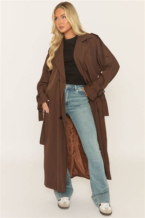 Chocolate Brown Belted Trench Coat | Coats | Rebellious Fashion