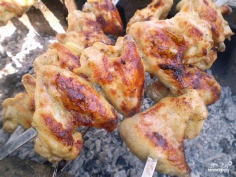 Шашлык из курицы в кефире - пошаговый рецепт с фото на Повар.ру
