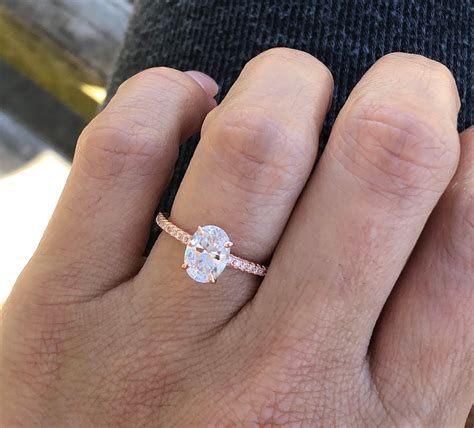Oval Engagement Rings Rose Gold