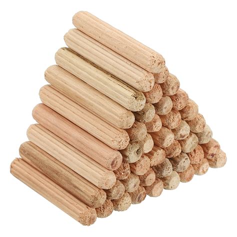 Uxcell 3/16"x1 5/32" Wood Dowel Pins,200 Pack Fluted Wooden Dowel Pin ...