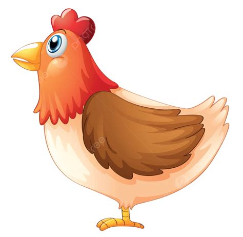 The Fat Mother Hen Illustration White Clipart Vector, Illustration ...