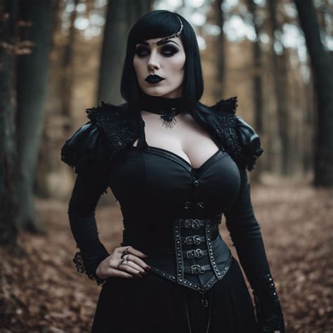 Busty Goth Woman by Darththeo on DeviantArt