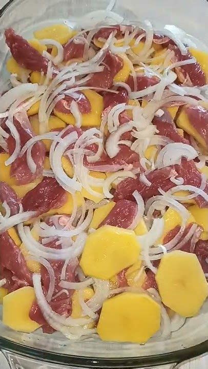 Простой ленивый ужин в духовке! 🔥 Картофель с мясом. Рецепт в описании.