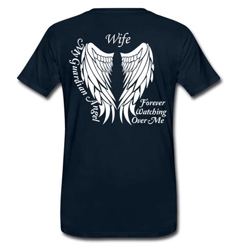 Wife Guardian Angel Loss of Wife Shirts - Memorial Wife Angel Wings ...