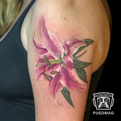 Pink Stargazer Lily Tattoos 58 Exquisite Lily Flower Tattoo Ideas With