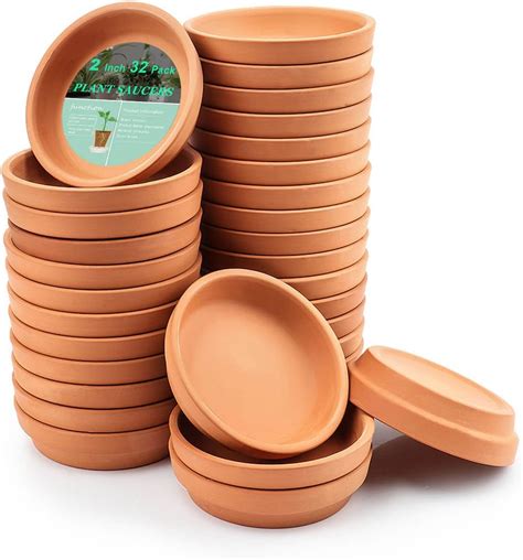 Amazon.com : 2 Inch Small Terracotta Pot Plant Saucer - 32 pcs Mini ...